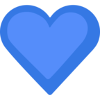 💙 Смайлик Facebook / Messenger «Blue Heart»