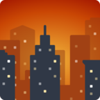 🌆 «Cityscape at Dusk» Emoji para Facebook / Messenger - Versión del sitio web de Facebook