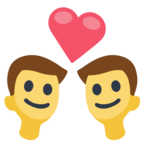👨‍❤️‍👨 Facebook / Messenger «Couple With Heart: Man, Man» Emoji - Facebook Website version