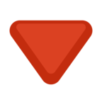 🔻 Смайлик Facebook / Messenger «Red Triangle Pointed Down»