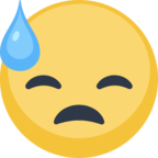 😓 «Face With Cold Sweat» Emoji para Facebook / Messenger