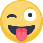 😜 Смайлик Facebook / Messenger «Face With Stuck-Out Tongue & Winking Eye»