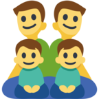 👨‍👨‍👦‍👦 «Family: Man, Man, Boy, Boy» Emoji para Facebook / Messenger