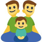 👨‍👨‍👦 «Family: Man, Man, Boy» Emoji para Facebook / Messenger