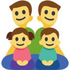 👨‍👨‍👧‍👦 «Family: Man, Man, Girl, Boy» Emoji para Facebook / Messenger