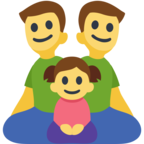 👨‍👨‍👧 «Family: Man, Man, Girl» Emoji para Facebook / Messenger