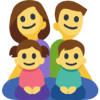 👨‍👩‍👧‍👦 «Family: Man, Woman, Girl, Boy» Emoji para Facebook / Messenger