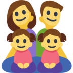 👨‍👩‍👧‍👧 Facebook / Messenger «Family: Man, Woman, Girl, Girl» Emoji - Version du site Facebook