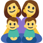 👩‍👩‍👦‍👦 «Family: Woman, Woman, Boy, Boy» Emoji para Facebook / Messenger