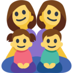 👩‍👩‍👧‍👦 Facebook / Messenger «Family: Woman, Woman, Girl, Boy» Emoji - Facebook Website Version