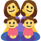 👩‍👩‍👧‍👧 Facebook / Messenger «Family: Woman, Woman, Girl, Girl» Emoji - Facebook Website version