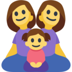 👩‍👩‍👧 Facebook / Messenger «Family: Woman, Woman, Girl» Emoji - Facebook Website version
