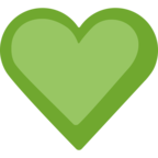 💚 Смайлик Facebook / Messenger «Green Heart» - На сайте Facebook