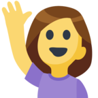 🙋 «Person Raising Hand» Emoji para Facebook / Messenger