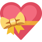 💝 Смайлик Facebook / Messenger «Heart With Ribbon»
