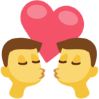 👨‍❤️‍💋‍👨 Facebook / Messenger «Kiss: Man, Man» Emoji
