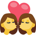 👩‍❤️‍💋‍👩 Facebook / Messenger «Kiss: Woman, Woman» Emoji - Facebook Website Version