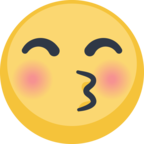 😚 «Kissing Face With Closed Eyes» Emoji para Facebook / Messenger