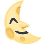 🌜 «Last Quarter Moon With Face» Emoji para Facebook / Messenger - Versión del sitio web de Facebook