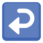 ↩ Facebook / Messenger «Right Arrow Curving Left» Emoji - Version du site Facebook