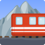 🚞 Смайлик Facebook / Messenger «Mountain Railway»