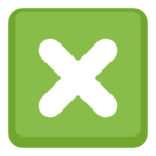 ❎ Facebook / Messenger «Cross Mark Button» Emoji - Facebook Website Version