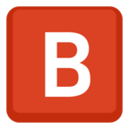 🅱 Facebook / Messenger «B Button (blood Type)» Emoji - Version du site Facebook