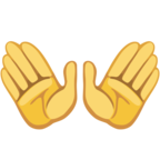 👐 «Open Hands» Emoji para Facebook / Messenger - Versión del sitio web de Facebook
