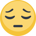 😔 «Pensive Face» Emoji para Facebook / Messenger