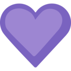 💜 Смайлик Facebook / Messenger «Purple Heart»