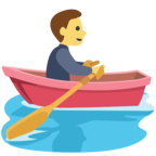 🚣 Смайлик Facebook / Messenger «Person Rowing Boat» - На сайте Facebook