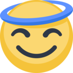 😇 Смайлик Facebook / Messenger «Smiling Face With Halo»