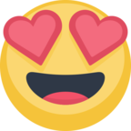 😍 Facebook / Messenger «Smiling Face With Heart-Eyes» Emoji - Version du site Facebook