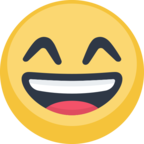😄 Смайлик Facebook / Messenger «Smiling Face With Open Mouth & Smiling Eyes»