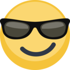😎 Смайлик Facebook / Messenger «Smiling Face With Sunglasses»