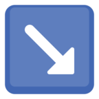 ↘ Facebook / Messenger «Down-Right Arrow» Emoji - Version du site Facebook