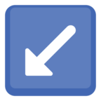 ↙ Facebook / Messenger «Down-Left Arrow» Emoji - Version du site Facebook