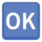 🆗 «OK Button» Emoji para Facebook / Messenger