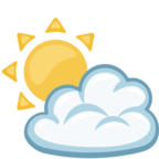 ⛅ «Sun Behind Cloud» Emoji para Facebook / Messenger - Versión del sitio web de Facebook