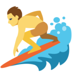 🏄 «Person Surfing» Emoji para Facebook / Messenger