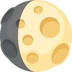 🌔 «Waxing Gibbous Moon» Emoji para Facebook / Messenger