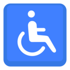 ♿ Смайлик Facebook / Messenger «Wheelchair Symbol» - На сайте Facebook