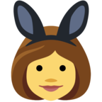 👯 Смайлик Facebook / Messenger «People With Bunny Ears Partying»
