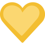 💛 Facebook / Messenger «Yellow Heart» Emoji - Facebook Website version