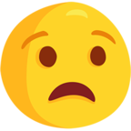 😧 «Anguished Face» Emoji para Facebook / Messenger - Versión de la aplicación Messenger