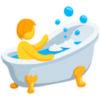 🛀 Facebook / Messenger «Person Taking Bath» Emoji - Messenger-Anwendungs version