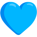 💙 Смайлик Facebook / Messenger «Blue Heart» - В Messenger'е