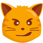 😼 «Cat Face With Wry Smile» Emoji para Facebook / Messenger - Versión de la aplicación Messenger