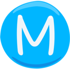 Ⓜ Facebook / Messenger «Circled M» Emoji - Messenger-Anwendungs version