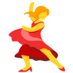 💃 «Woman Dancing» Emoji para Facebook / Messenger - Versión de la aplicación Messenger